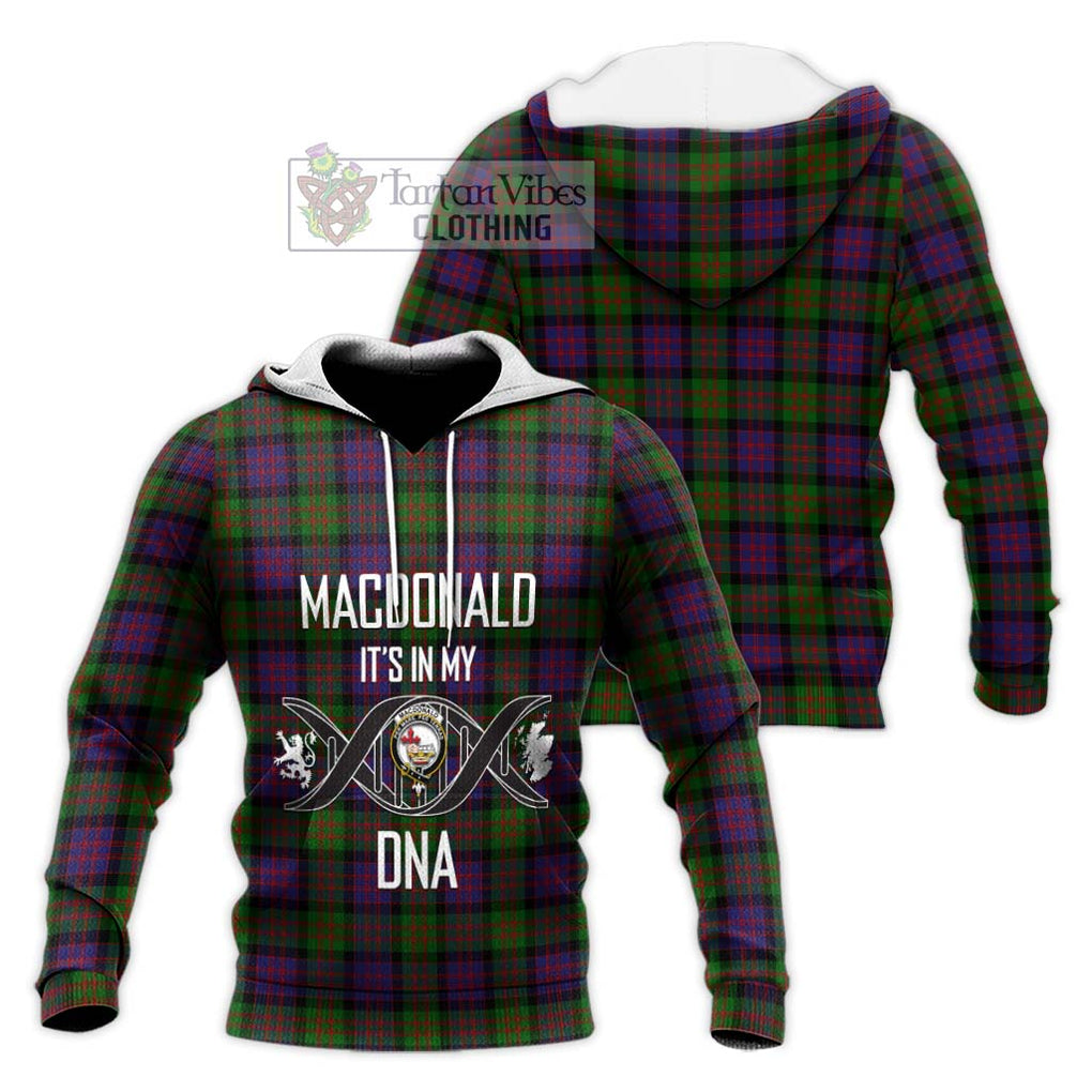 MacDonald (McDonald) Tartan Knitted Hoodie with Family Crest DNA In Me Style Unisex Knitted Pullover Hoodie - Tartanvibesclothing Shop