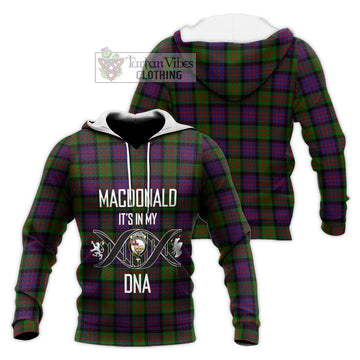 MacDonald (McDonald) Tartan Knitted Hoodie with Family Crest DNA In Me Style