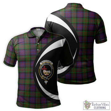 MacDonald (McDonald) Tartan Men's Polo Shirt with Family Crest Circle Style