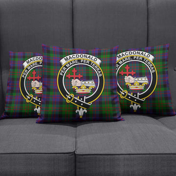 MacDonald (McDonald) Tartan Pillow Cover with Family Crest