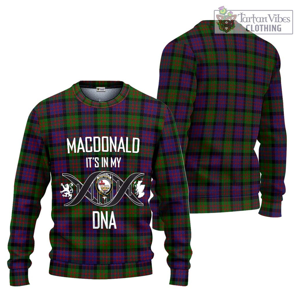 MacDonald (McDonald) Tartan Knitted Sweater with Family Crest DNA In Me Style Unisex - Tartanvibesclothing Shop