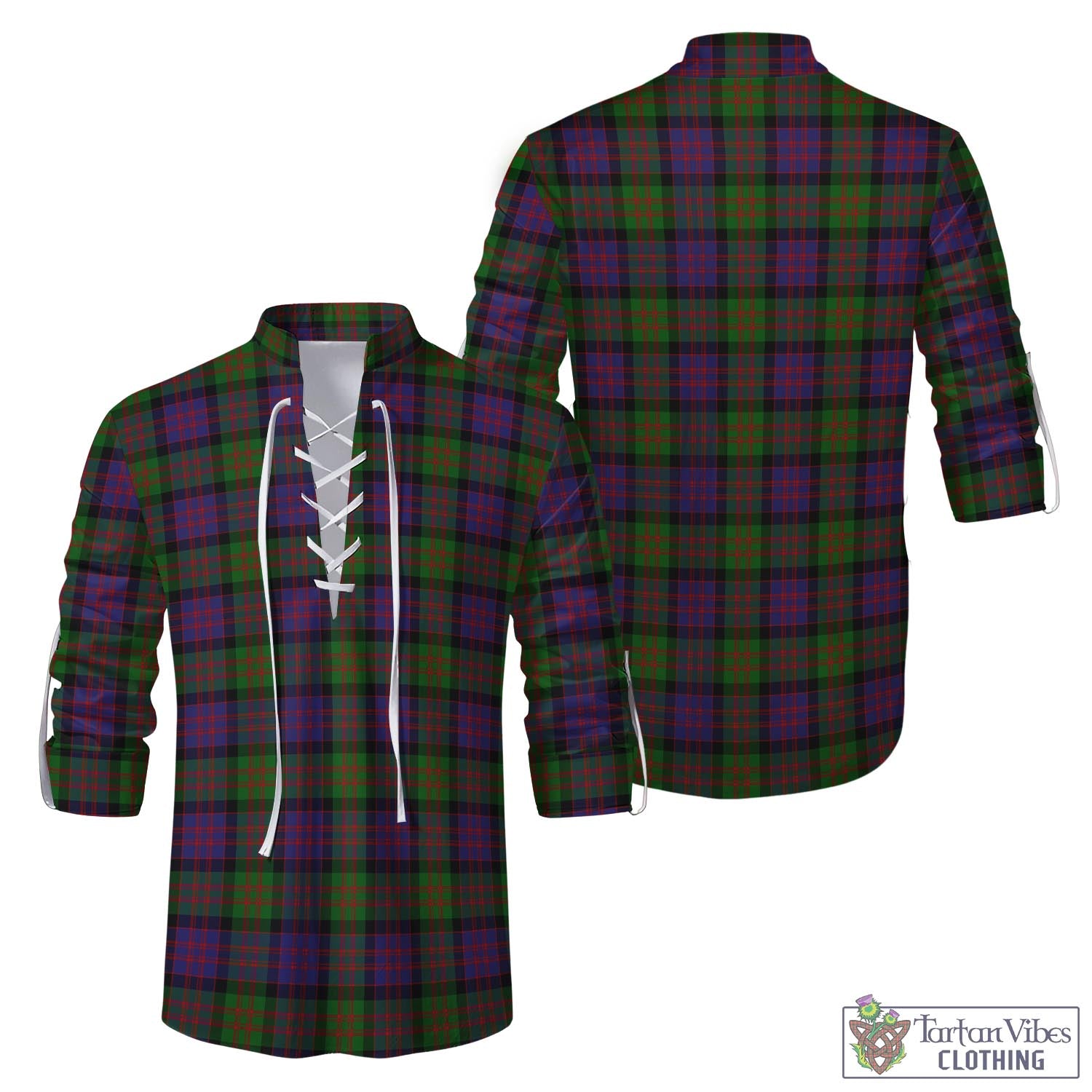 MacDonald (McDonald) Tartan Men's Scottish Traditional Jacobite Ghillie Kilt Shirt Men - Tartan Vibes Clothing