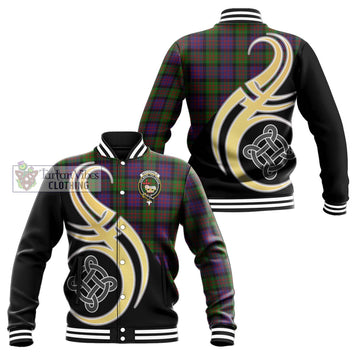 MacDonald (McDonald) Tartan Baseball Jacket with Family Crest and Celtic Symbol Style