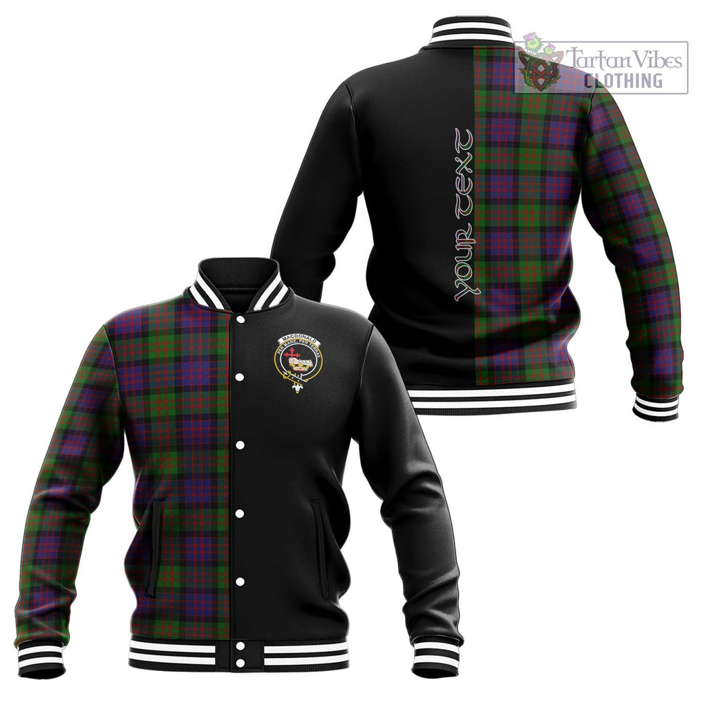 MacDonald (McDonald) Tartan Baseball Jacket with Family Crest and Half Of Me Style Unisex - Tartanvibesclothing Shop