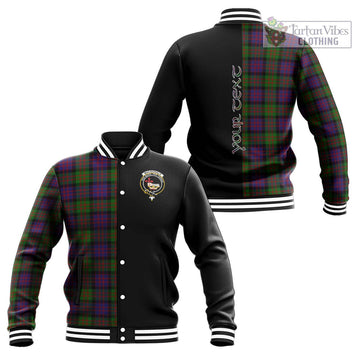 MacDonald (McDonald) Tartan Baseball Jacket with Family Crest and Half Of Me Style