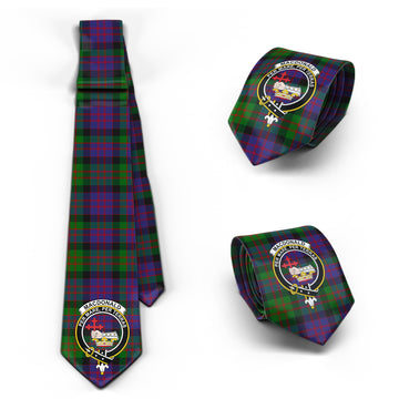 MacDonald (McDonald) Tartan Classic Necktie with Family Crest