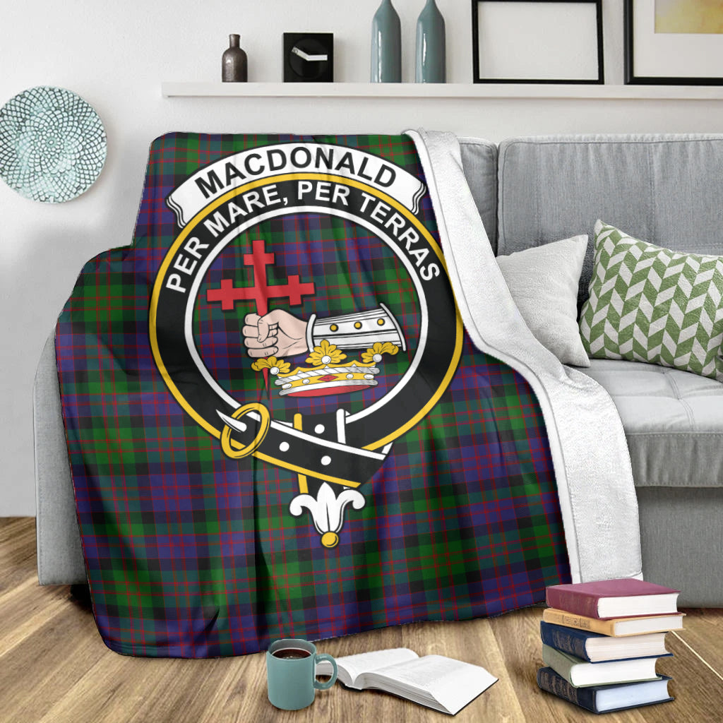 macdonald-tartab-blanket-with-family-crest