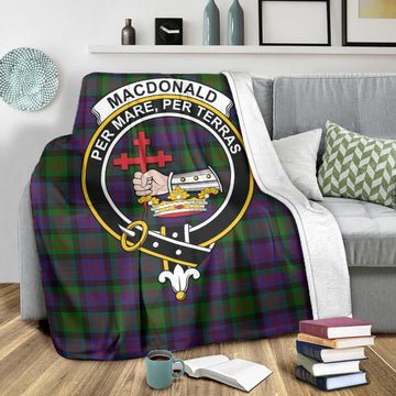 MacDonald (McDonald) Tartan Blanket with Family Crest