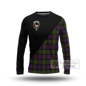 MacDonald (McDonald) Tartan Long Sleeve T-Shirt with Family Crest and Military Logo Style