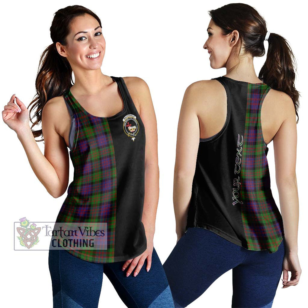 MacDonald (McDonald) Tartan Women's Racerback Tanks with Family Crest and Half Of Me Style 4XL - Tartanvibesclothing Shop