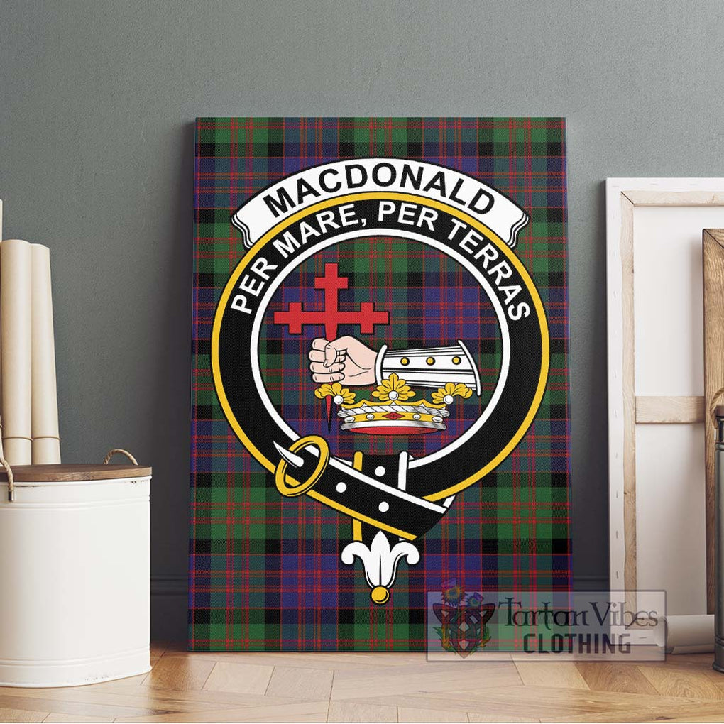 MacDonald (McDonald) Tartan Canvas Print Wall Art with Family Crest Without Frame - Tartan Vibes Clothing