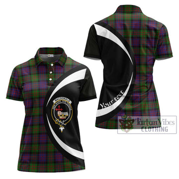 MacDonald (McDonald) Tartan Women's Polo Shirt with Family Crest Circle Style