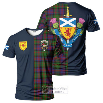 MacDonald (McDonald) Tartan T-Shirt Alba with Scottish Lion Royal Arm Half Style