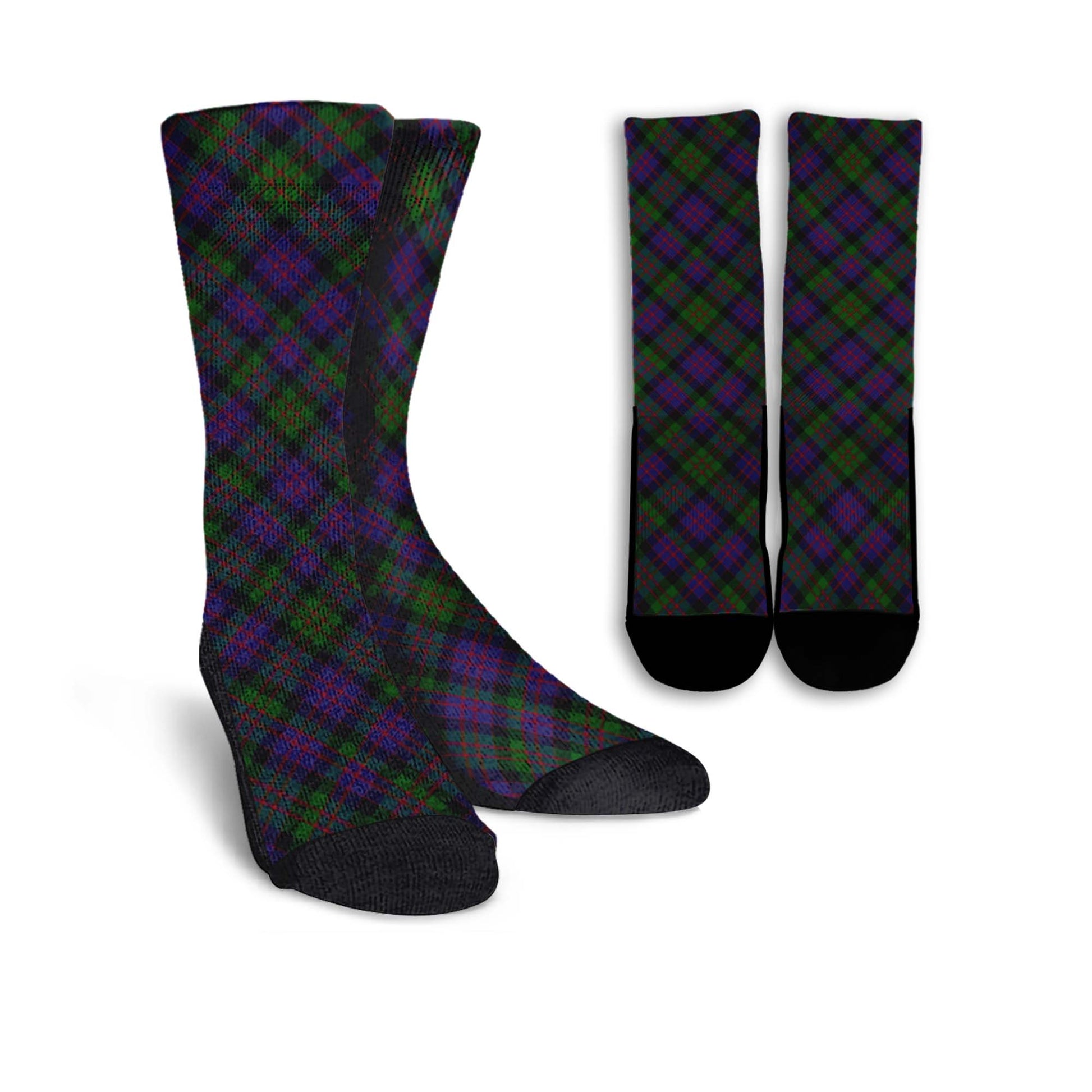 MacDonald Tartan Crew Socks Cross Tartan Style - Tartanvibesclothing