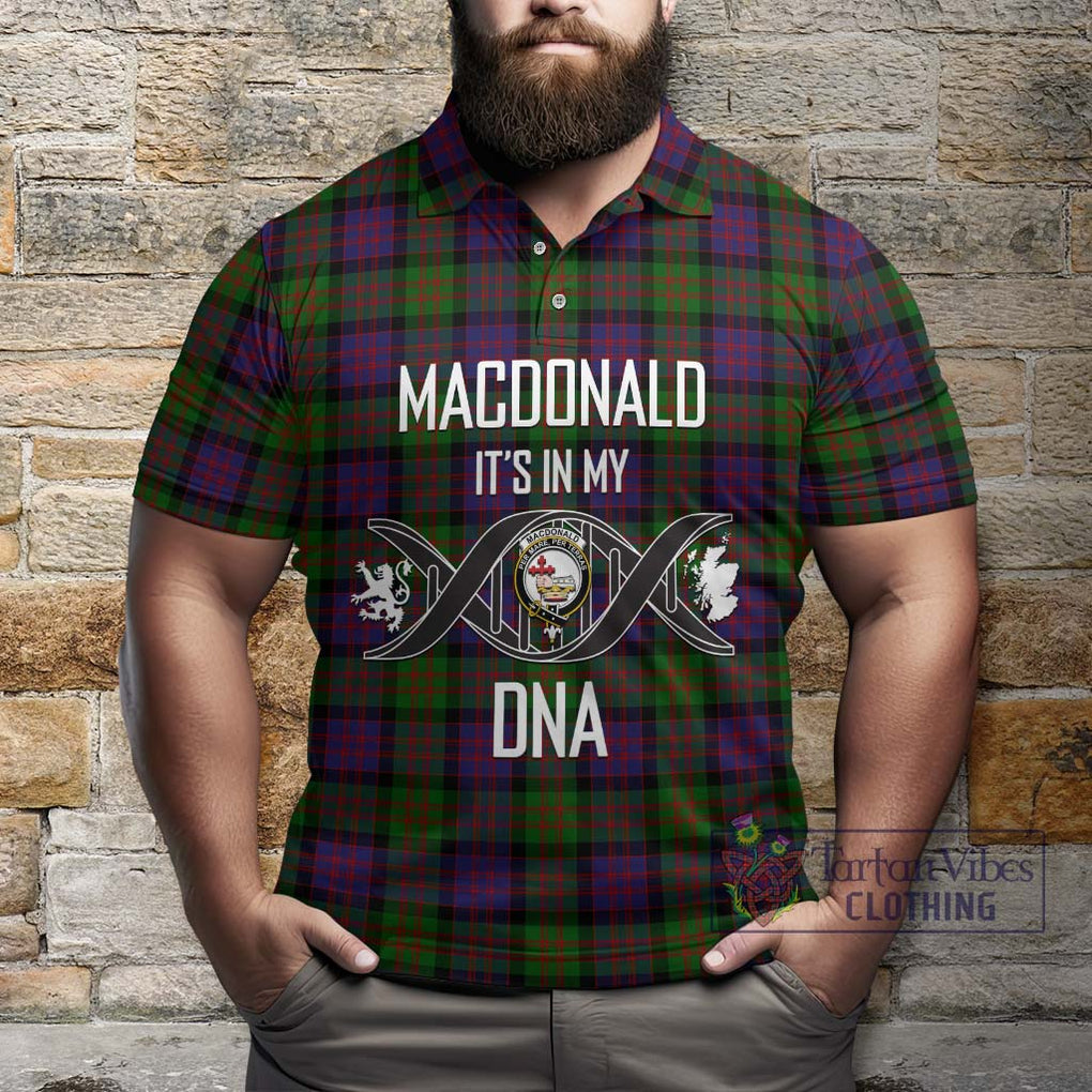 MacDonald (McDonald) Tartan Polo Shirt with Family Crest DNA In Me Style Kid - Tartanvibesclothing Shop