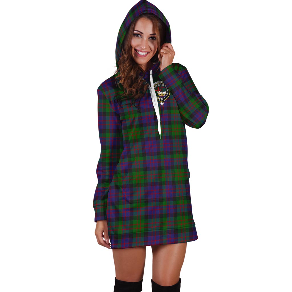 MacDonald (McDonald) Tartan Hoodie Dress with Family Crest - Tartan Vibes Clothing