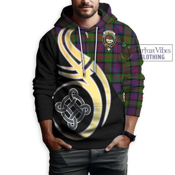 MacDonald (McDonald) Tartan Hoodie with Family Crest and Celtic Symbol Style