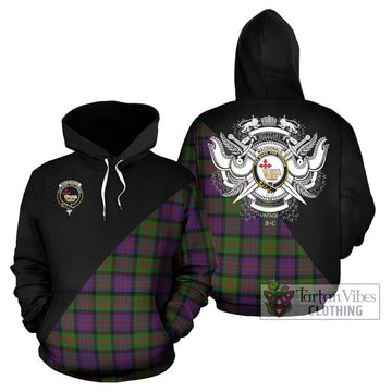 MacDonald (McDonald) Tartan Hoodie with Family Crest and Military Logo Style