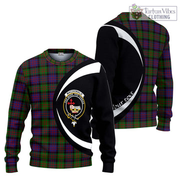 MacDonald (McDonald) Tartan Ugly Sweater with Family Crest Circle Style