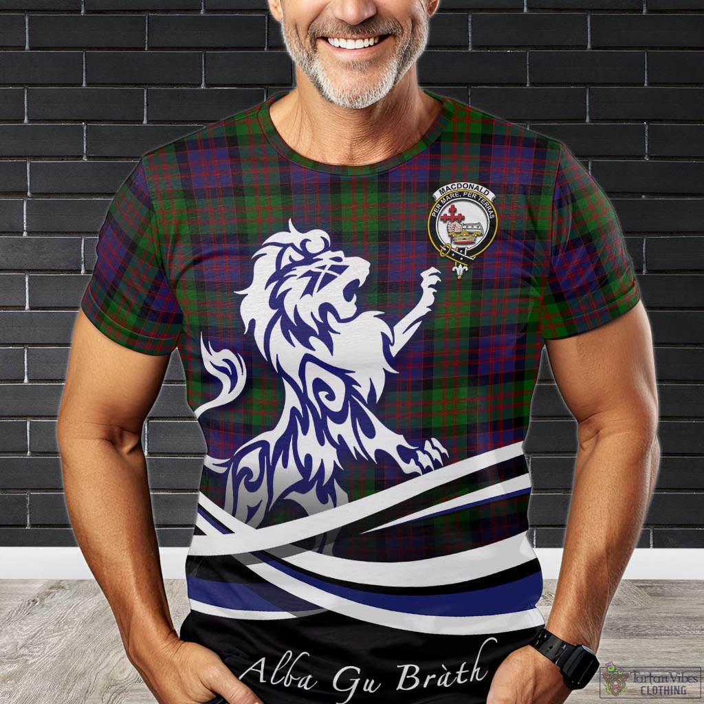 MacDonald (McDonald) Tartan T-Shirt with Alba Gu Brath Regal Lion Emblem Kid's Shirt - Tartan Vibes Clothing