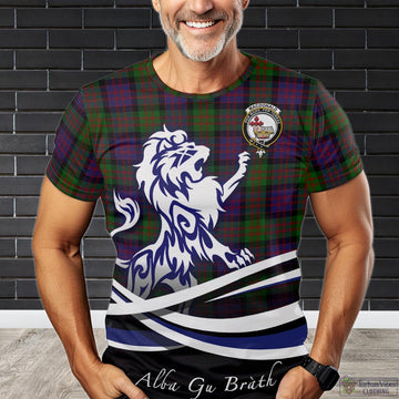 MacDonald (McDonald) Tartan T-Shirt with Alba Gu Brath Regal Lion Emblem