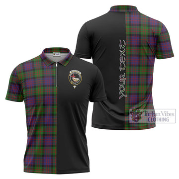 MacDonald (McDonald) Tartan Zipper Polo Shirt with Family Crest and Half Of Me Style Unisex - Tartan Vibes Clothing
