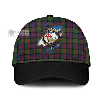 MacDonald (McDonald) Tartan Classic Cap with Family Crest In Me Style