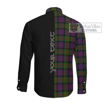 MacDonald (McDonald) Tartan Long Sleeve Button Shirt with Family Crest and Half Of Me Style Men's Shirt - Tartan Vibes Clothing