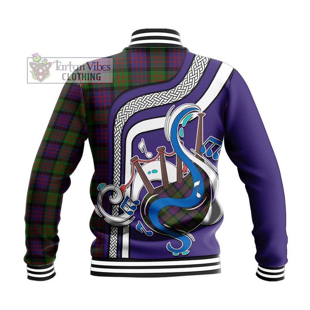 Tartan Vibes Clothing MacDonald Tartan Baseball Jacket with Epic Bagpipe Style