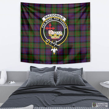 MacDonald (McDonald) Tartan Tapestry Wall Hanging and Home Decor for Room with Family Crest