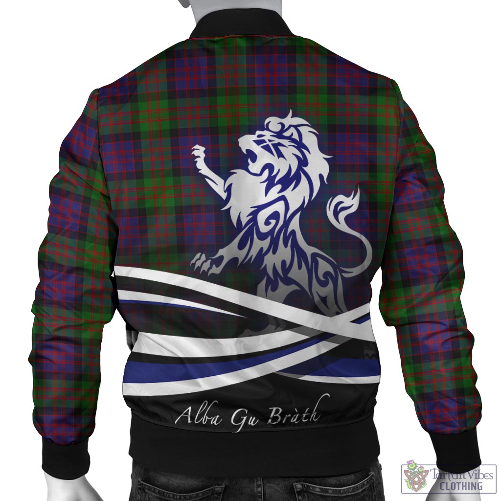 Tartan Vibes Clothing MacDonald Tartan Bomber Jacket with Alba Gu Brath Regal Lion Emblem