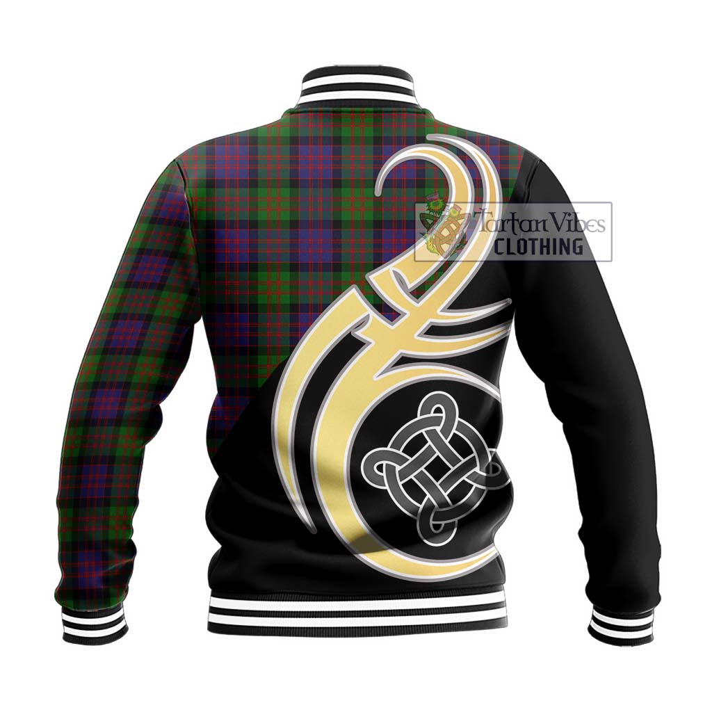 MacDonald (McDonald) Tartan Baseball Jacket with Family Crest and Celtic Symbol Style - Tartan Vibes Clothing