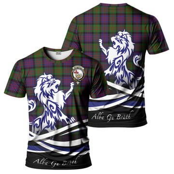 MacDonald (McDonald) Tartan T-Shirt with Alba Gu Brath Regal Lion Emblem