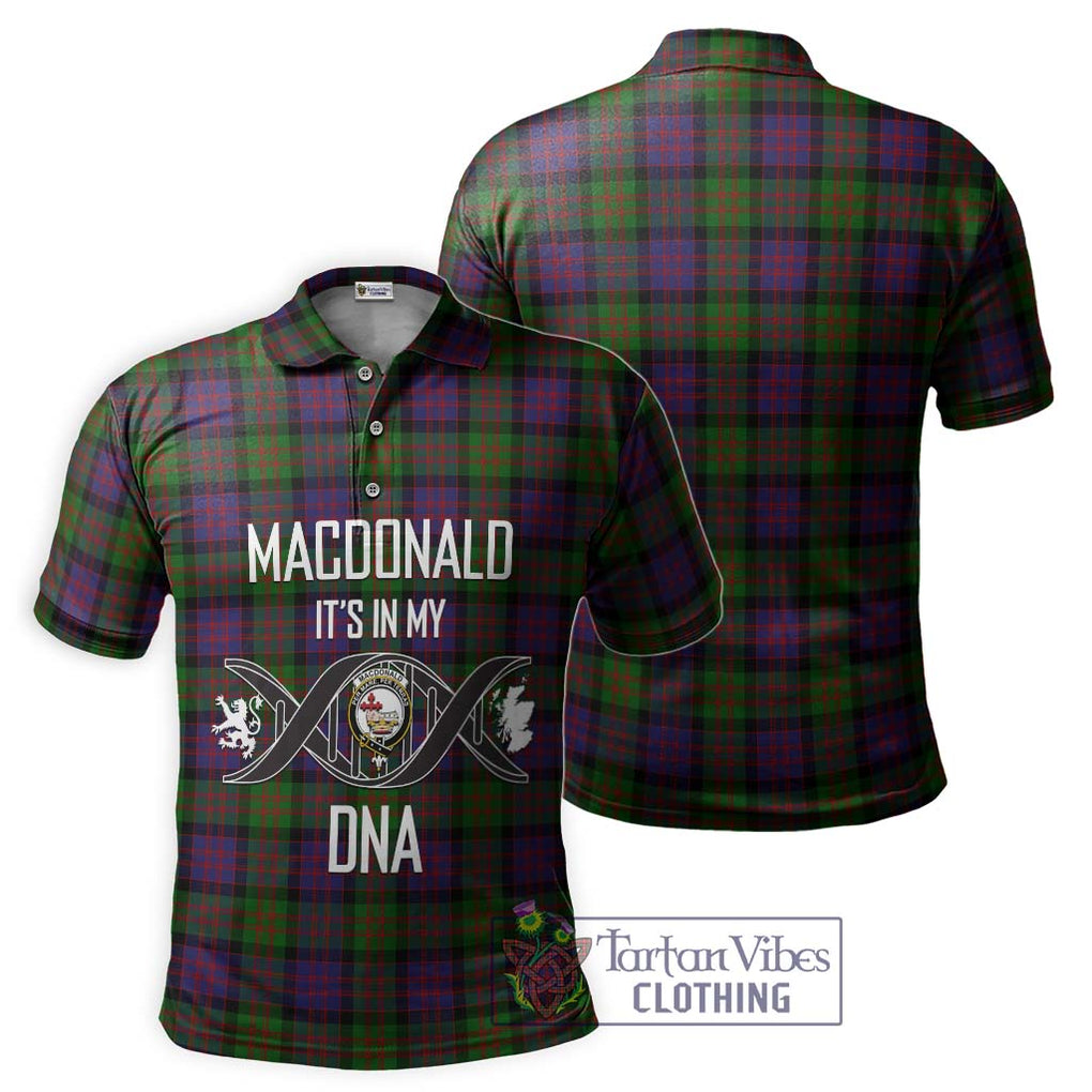 MacDonald (McDonald) Tartan Polo Shirt with Family Crest DNA In Me Style - Tartanvibesclothing Shop