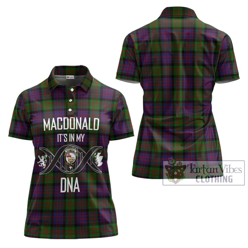 MacDonald (McDonald) Tartan Women's Polo Shirt with Family Crest DNA In Me Style - Tartanvibesclothing Shop