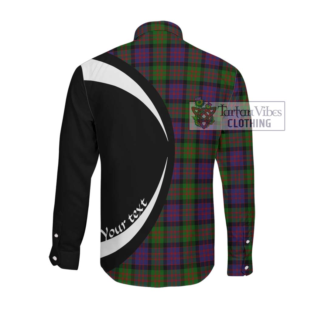 MacDonald (McDonald) Tartan Long Sleeve Button Up with Family Crest Circle Style Men's Shirt - Tartan Vibes Clothing