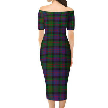 MacDonald (McDonald) Tartan Off Shoulder Lady Dress