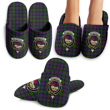 MacDonald (McDonald) Tartan Home Slippers with Family Crest