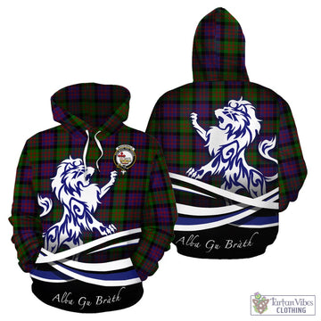 MacDonald (McDonald) Tartan Hoodie with Alba Gu Brath Regal Lion Emblem