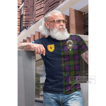 MacDonald (McDonald) Tartan Cotton T-shirt Alba with Scottish Lion Royal Arm Half Style