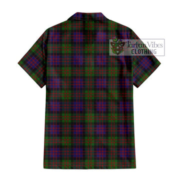 MacDonald (McDonald) Tartan Short Sleeve Button Shirt with Family Crest DNA In Me Style