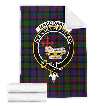 MacDonald (McDonald) Tartan Blanket with Family Crest