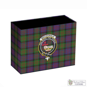 MacDonald (McDonald) Tartan Pen Holder with Family Crest