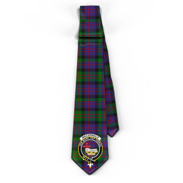 MacDonald (McDonald) Tartan Classic Necktie with Family Crest