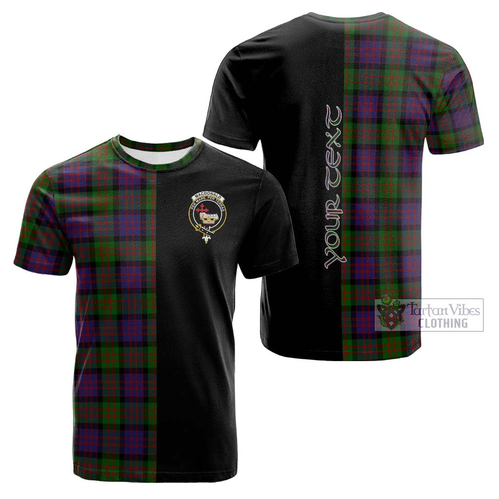 Tartan Vibes Clothing MacDonald Tartan Cotton T-shirt with Family Crest and Half Of Me Style