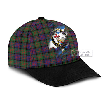 MacDonald (McDonald) Tartan Classic Cap with Family Crest In Me Style