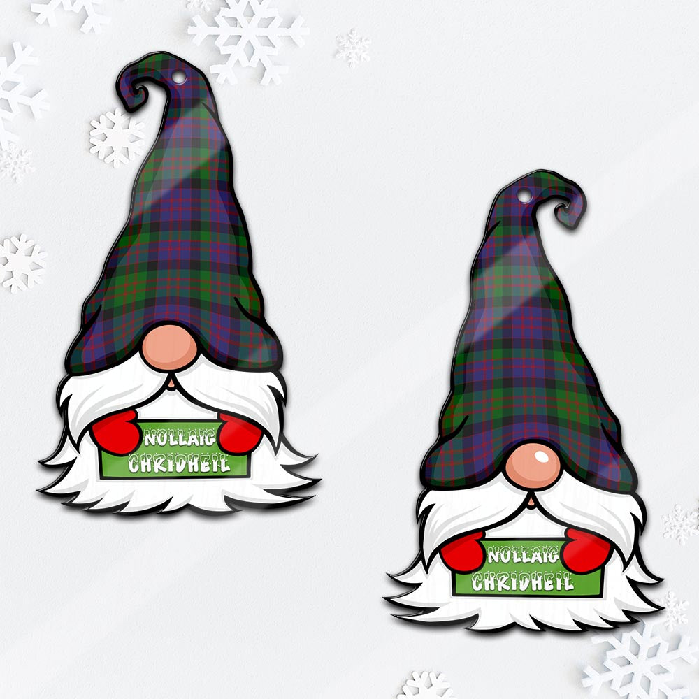 MacDonald (McDonald) Gnome Christmas Ornament with His Tartan Christmas Hat - Tartan Vibes Clothing