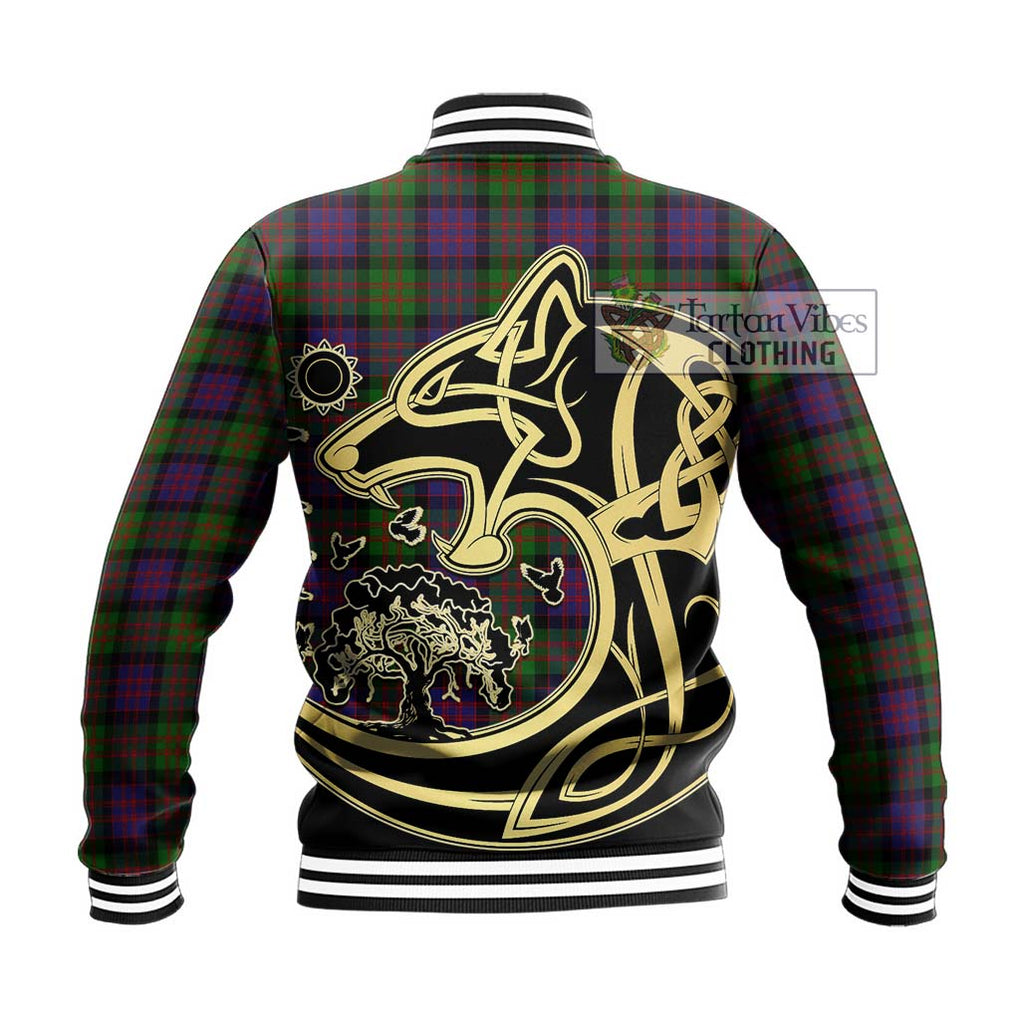 MacDonald (McDonald) Tartan Baseball Jacket with Family Crest Celtic Wolf Style - Tartan Vibes Clothing