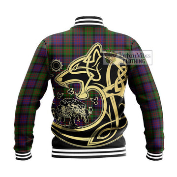 MacDonald (McDonald) Tartan Baseball Jacket with Family Crest Celtic Wolf Style