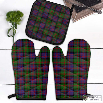 MacDonald (McDonald) Tartan Combo Oven Mitt & Pot-Holder Black - Tartan Vibes Clothing